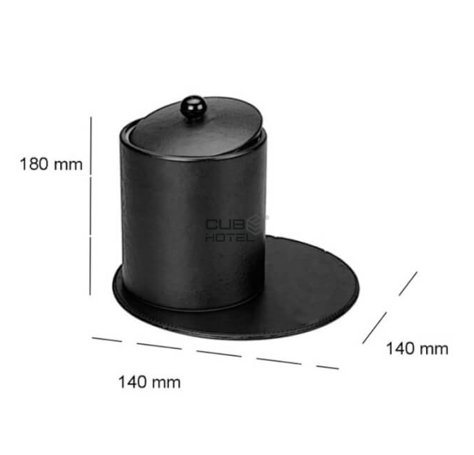 Balde de Gelo Polipele Preto 1.2L